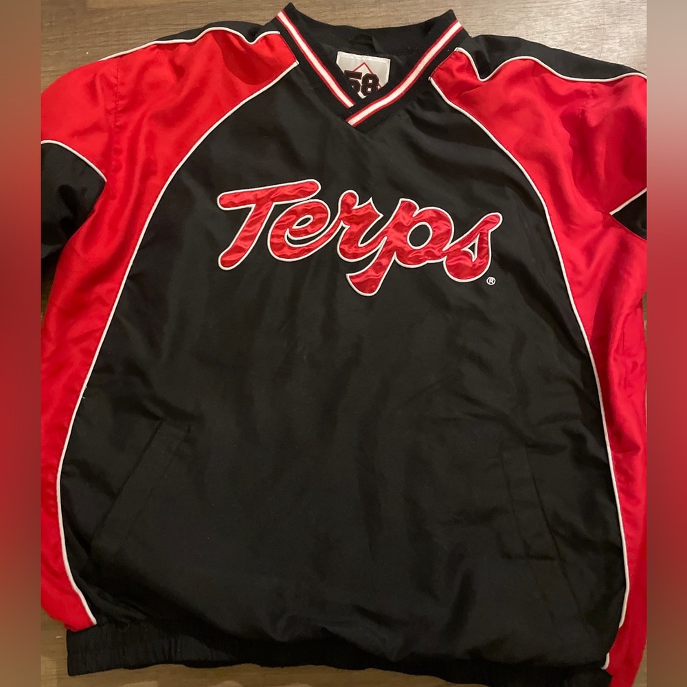 Vintage 90s University of Maryland Terrapins Terps Pullover Windbreaker Size L